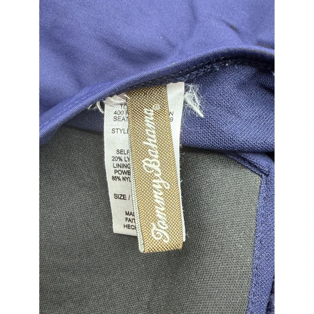 Tommy Bahama Pearl V-wire Bandeau One Piece Swimsuit Womens 6‎ Navy Blue Ruched